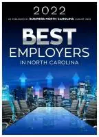 2022 Best Employers in North Carolina award cover, recognizing Dummit Fradin Attorneys at Law in Greensboro, NC.